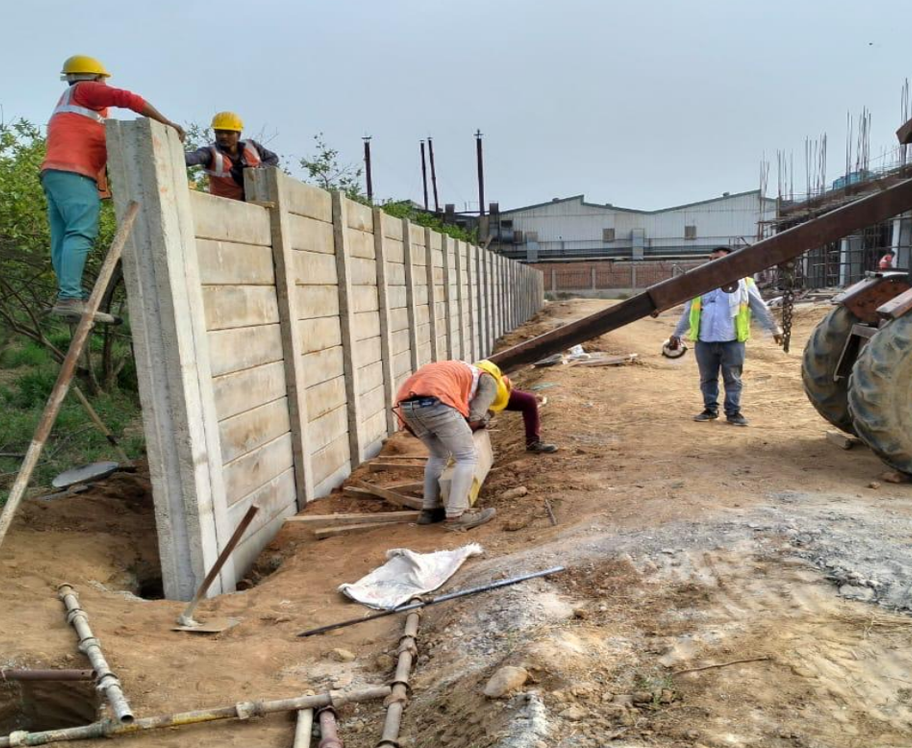 Reinforced Precast Concrete Heavy-Duty Boundary Wall System