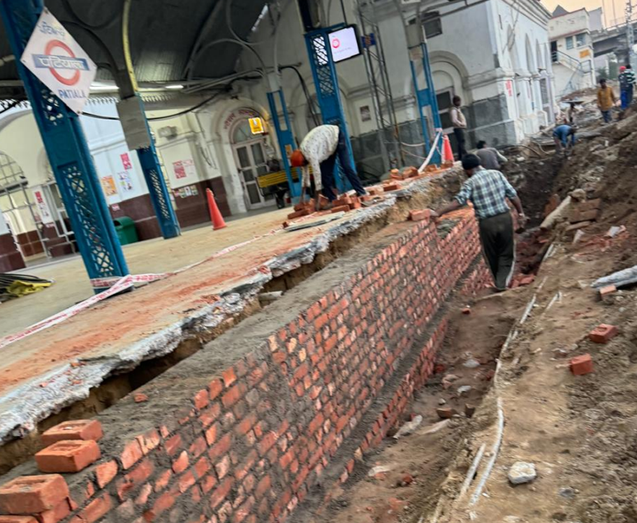 Brick Work & RCC at Railway Passenger Platform Infrastructure Development